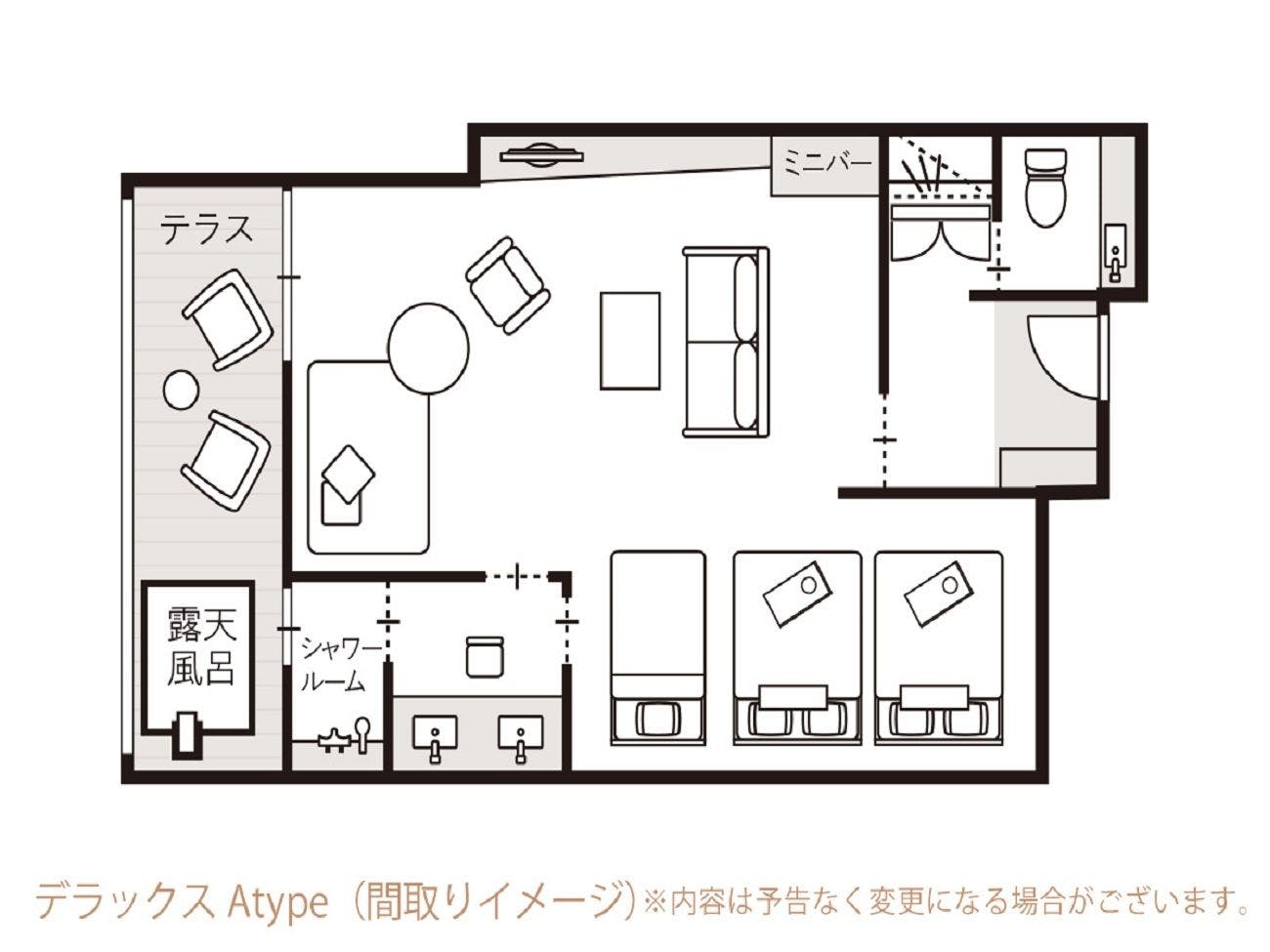 ภาพแผนผังห้อง "Deluxe Atype"
