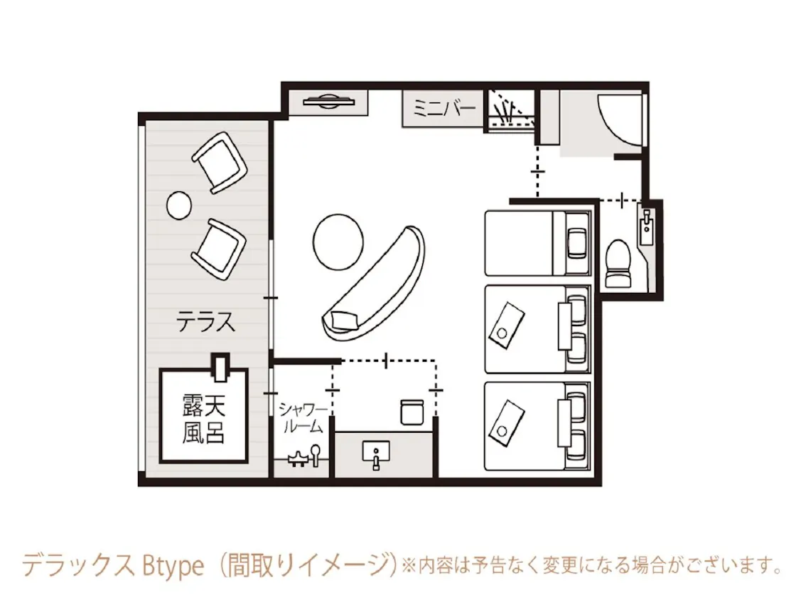 客室「デラックスBtype」間取りイメージ