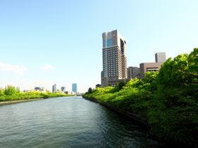 【大阪府大阪市内】最高級ホテル 帝国ホテル大阪と大川の外観