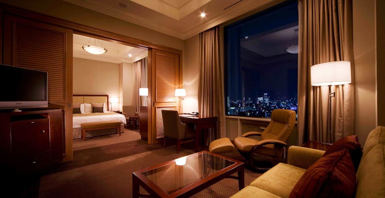 インペリアルフロア ジュニアスイート ダブル 禁煙 ホスピタリティー独り占め フリープラン 室料のみ インペリアルフロア19階 21階プラン 帝国ホテル 大阪 一休 Com