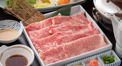 【岡山が誇るブランド牛】千屋牛の源泉しゃぶしゃぶプラン
