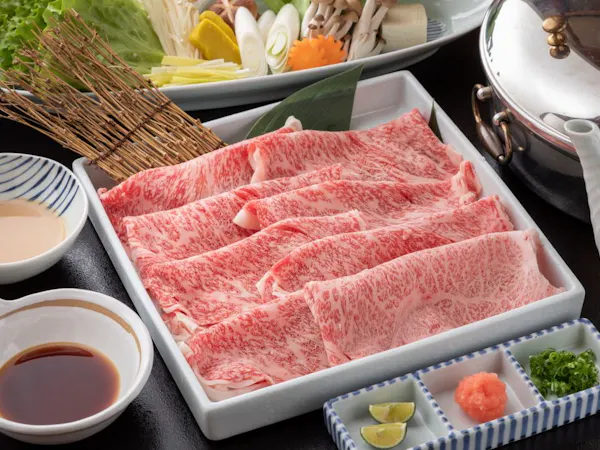 【岡山が誇るブランド牛】千屋牛の源泉しゃぶしゃぶプラン