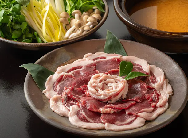 奥津荘の冬の名物「ボタン鍋」