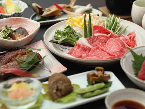 山形牛しゃぶしゃぶ（一例）。