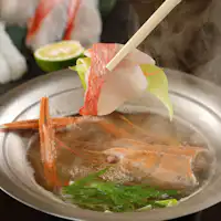 本手長エビ×金目鯛のしゃぶしゃぶ