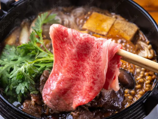 【お料理ランクアップ】メインはおおいた和牛のすき焼き!季節の会席プラン<お部屋食と貸切風呂>