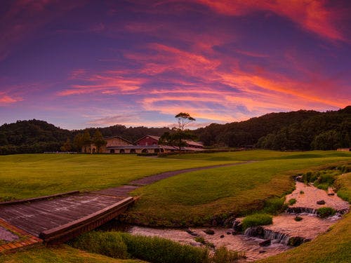 ブルーベリーヒル勝浦の夕景