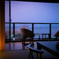 Pemandangan senja dari kamar