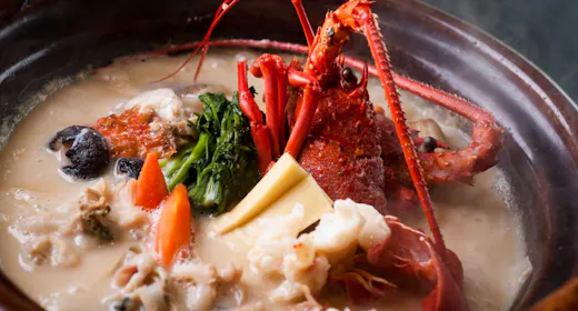 【海鮮香味鍋懐石】料理長特製の鍋地と厳選食材で海の幸を堪能