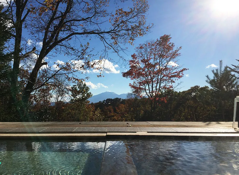 可眺望淺間山的開闊景色