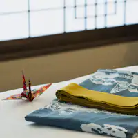 客室の浴衣はオリジナルデザインの小倉浴衣