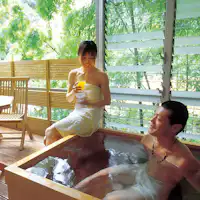 Contoh Kamar dengan Pemandian Air Panas Terbuka