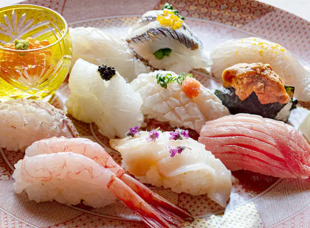 のどぐろ・雲丹・中トロ。金沢の寿司会席。