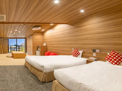 【ห้องพักสไตล์ญี่ปุ่น-ตะวันตกพร้อมเตียงคู่ในอาคารเสริม】