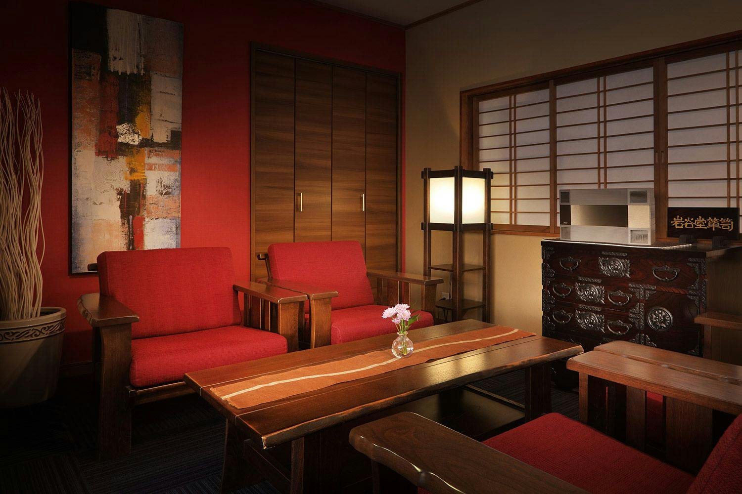 ล็อบบี้ที่ตกแต่งในสไตล์นอร์ดิกโมเดิร์นที่ให้ความรู้สึกสงบ