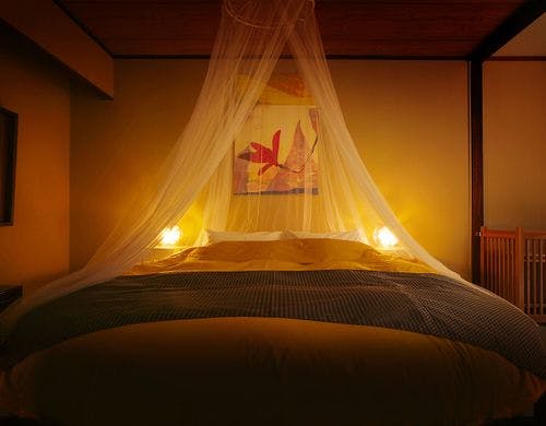 【曙】和室10畳ラウンドダブルベッド