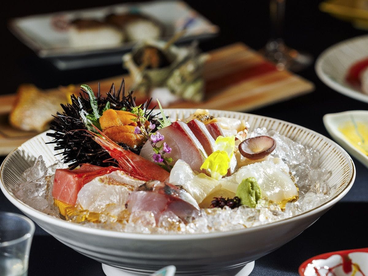 【能登海鮮づくし会席】北陸自慢の海の幸を盛込みでお出しさせて頂く夕食コース！（本館）