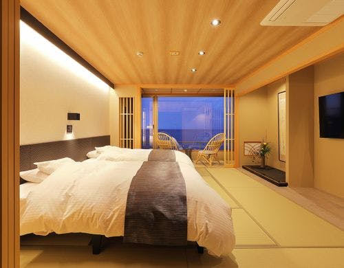 【和モダンツイン】玄関からの眺め