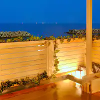 女性大浴場露天夜