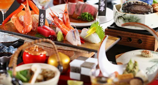 「味覚プラン」但馬牛×あわび×旬のお造り 乙姫の膳2026