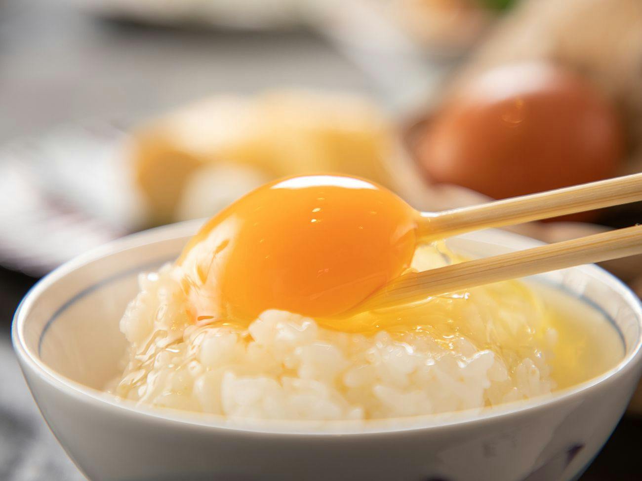 新鮮卵の卵かけご飯