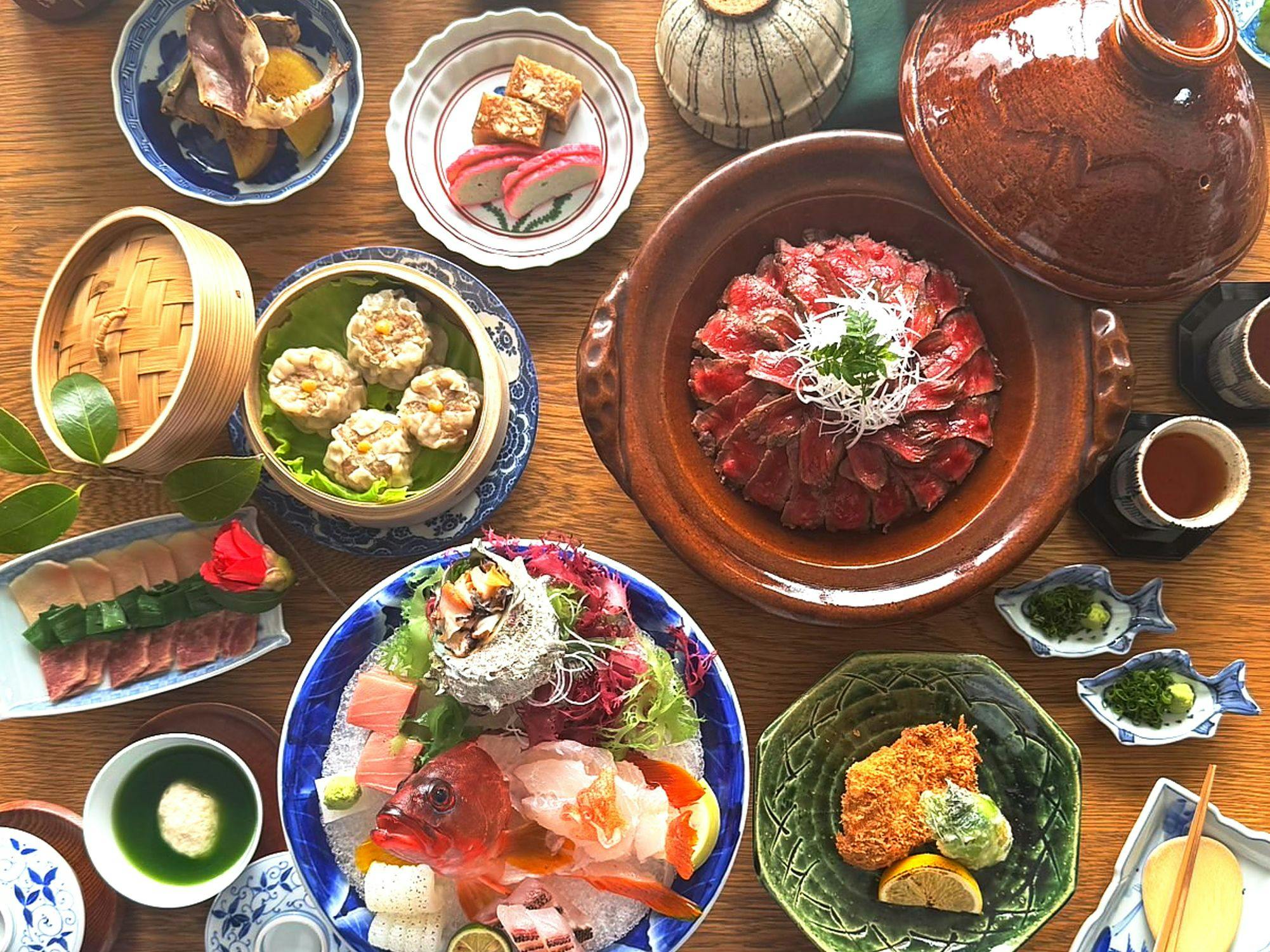 고토의 해산물 × 산나물