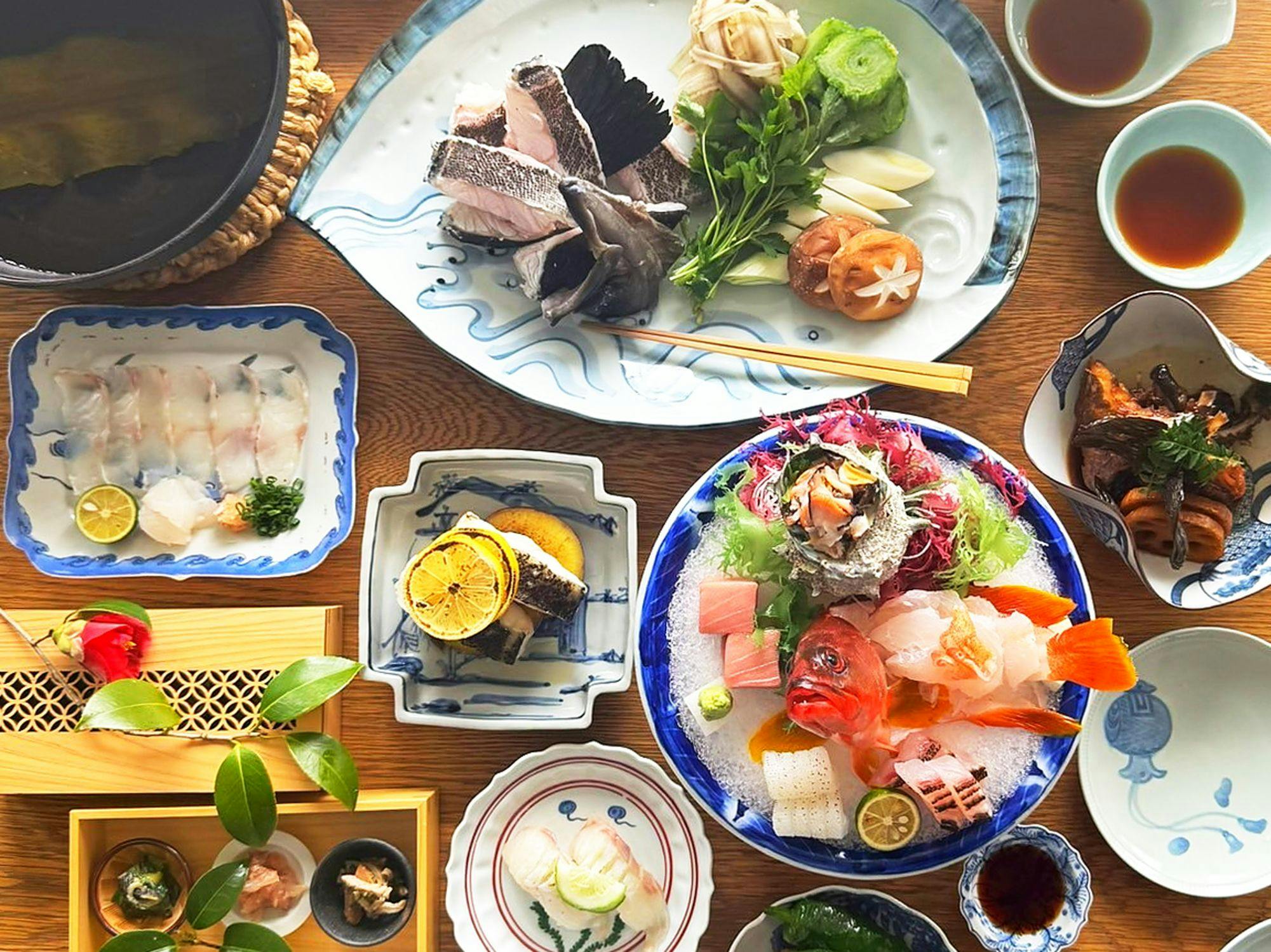 แผนปลาคุเอะธรรมชาติจากทะเลโกโตะนาดะ (ตัวอย่างอาหาร)