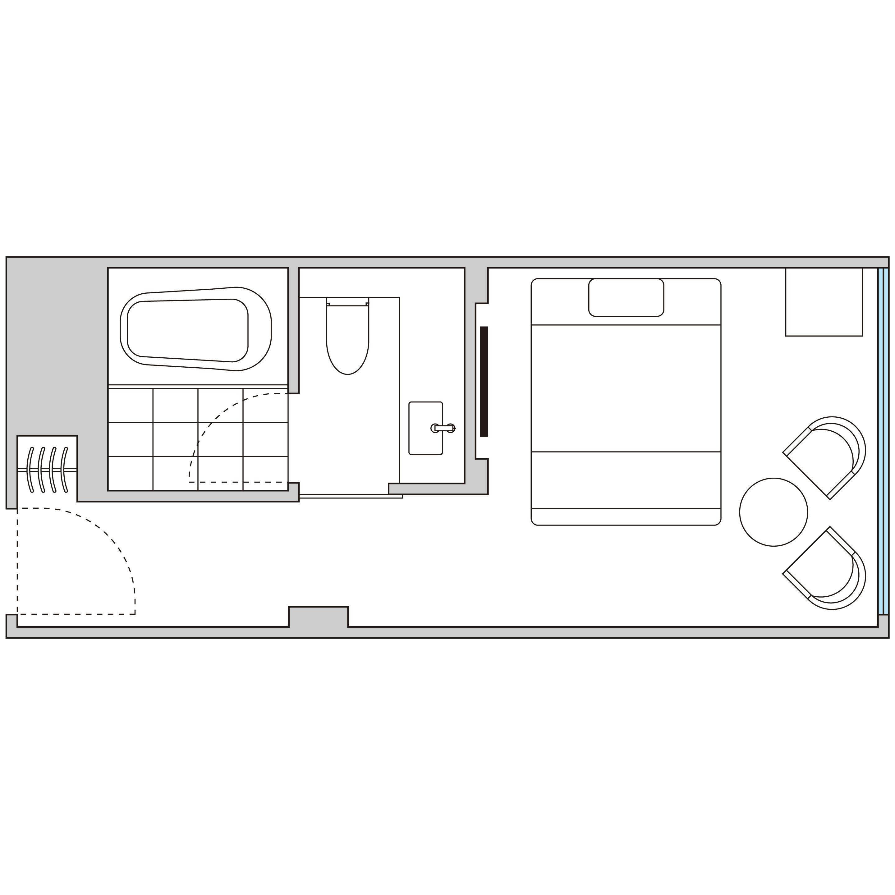 鎌倉小町ダブル【禁煙】間取り図