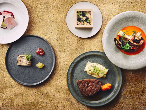 【2食付】薪グリル和牛×旬の魚シェフズスペシャルコースディナーと朝食ビュッフェ