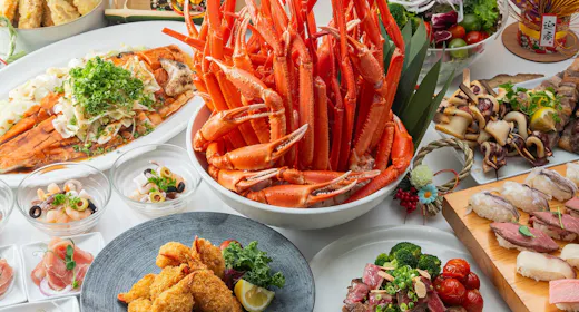 【アルコールフリードリンク付】【ご夕食17時~】豪華グルメ食べ放題【年末年始】ディナーブッフェ