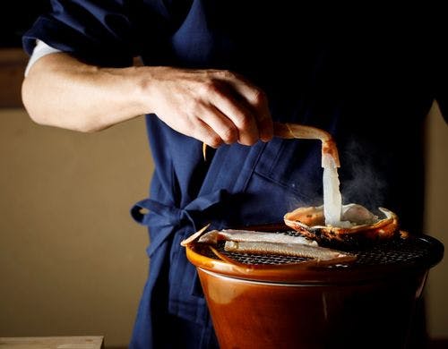 蟹しゃぶ　活蟹使用