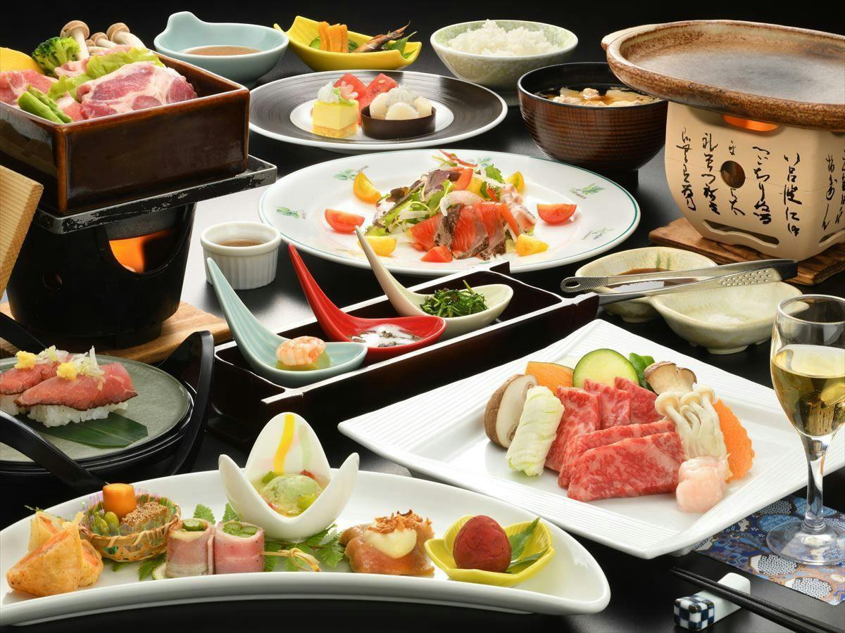【早割30】＜1000円お得＞山形の味覚を味わう「蔵王山懐膳」選べる山形牛料理