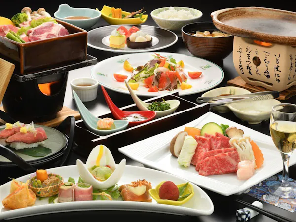 【早割30】<1000円お得>山形の味覚を味わう「蔵王山懐膳」選べる山形牛料理
