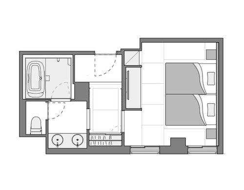 スタンダードツイン（間取り図）
