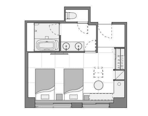 デラックスツイン（間取り図）