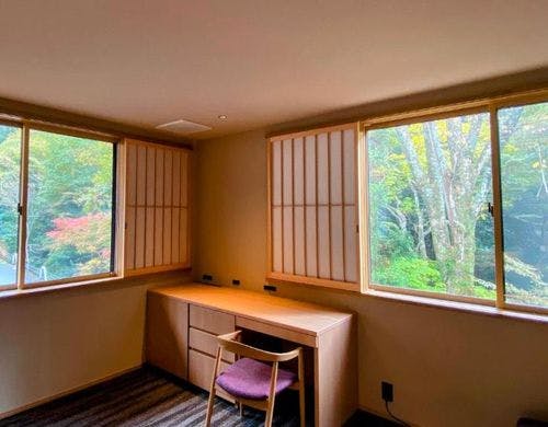 客室からの眺め　春日大社の森が広がる