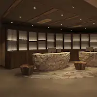 和の趣が漂うくつろぎのロビーホール