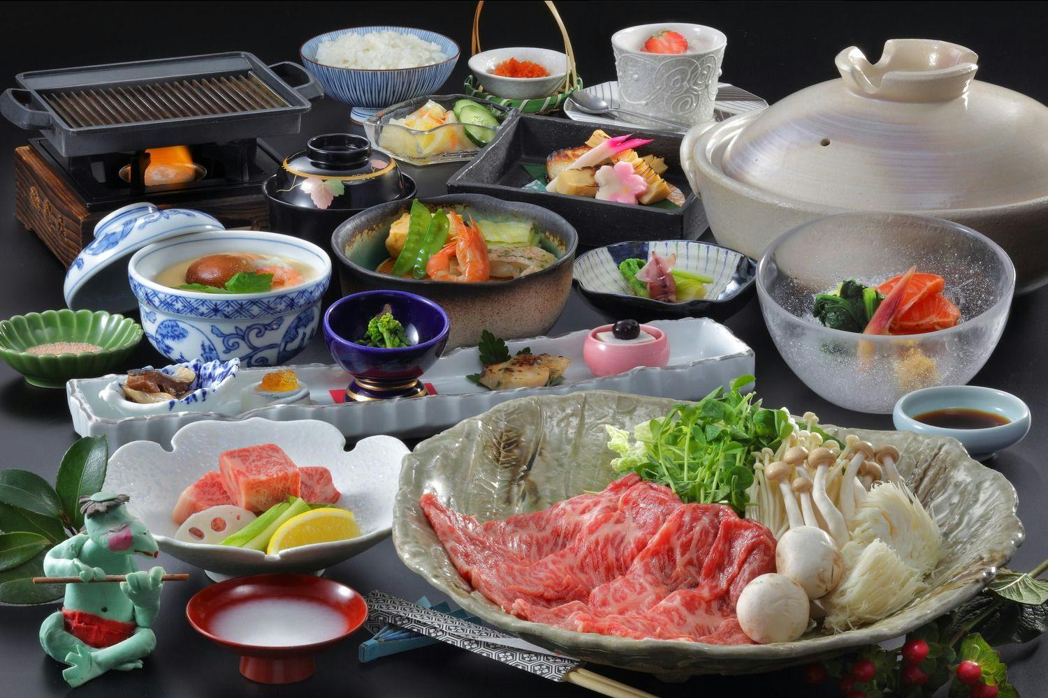 仙台牛ステーキ・だししゃぶ食べ比べ会席