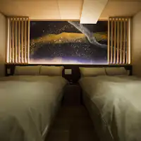 露天風呂付スイートルーム寝室