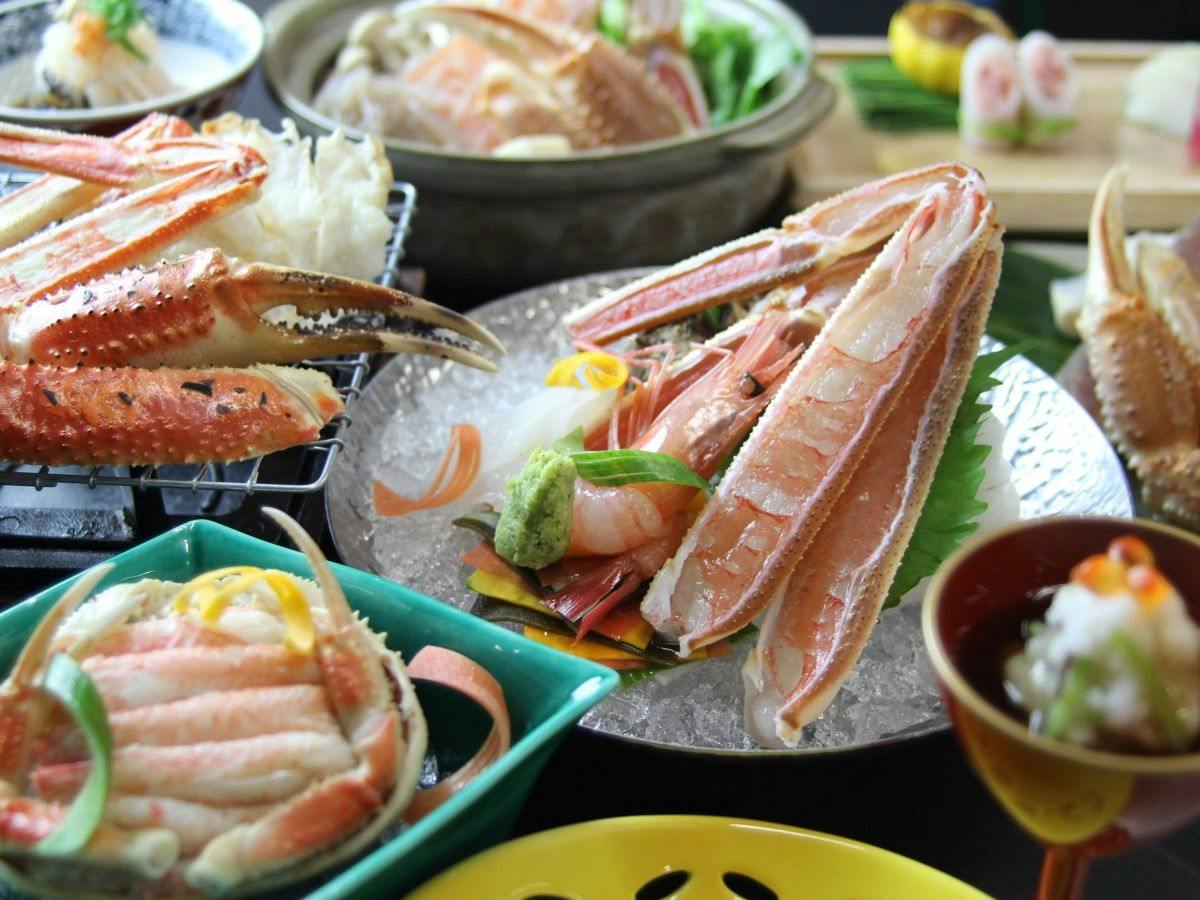 カニ料理コースの一例