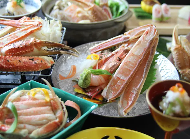 カニ料理コースの一例