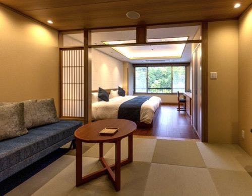 眺望和モダン和洋室／マッサージチェア付