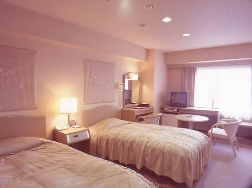 滞在に便利なツインルーム