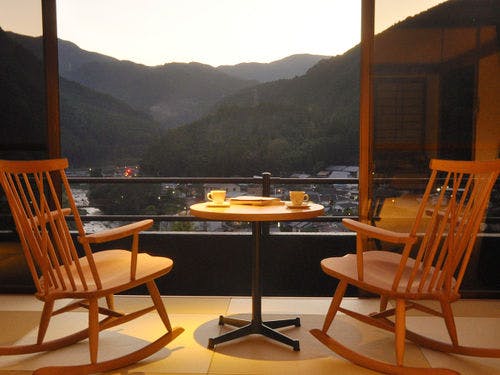 松の間の半露天風呂