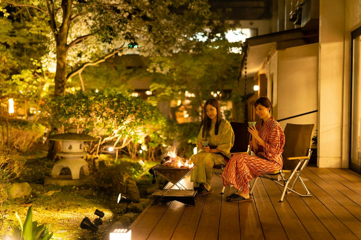 デッキテラスで庭火浴はいかがですか！