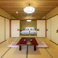 和室の奥にベッドルーム