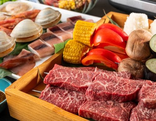 黒毛和牛と海の幸セット