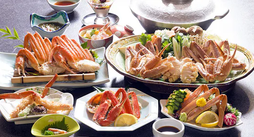 【カニ三昧】とにかくカニだけを食べたい方にオススメ 一人にたっぷりカニ3匹 全室オーシャンビュー