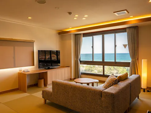 半露天風呂付き客室の和室