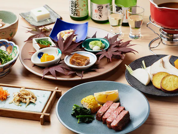 【新しい滞在スタイル】ドリンクインクルーシブでご滞在を最大に楽しむ!蔵王牛ステーキ会席+ドリンク無料